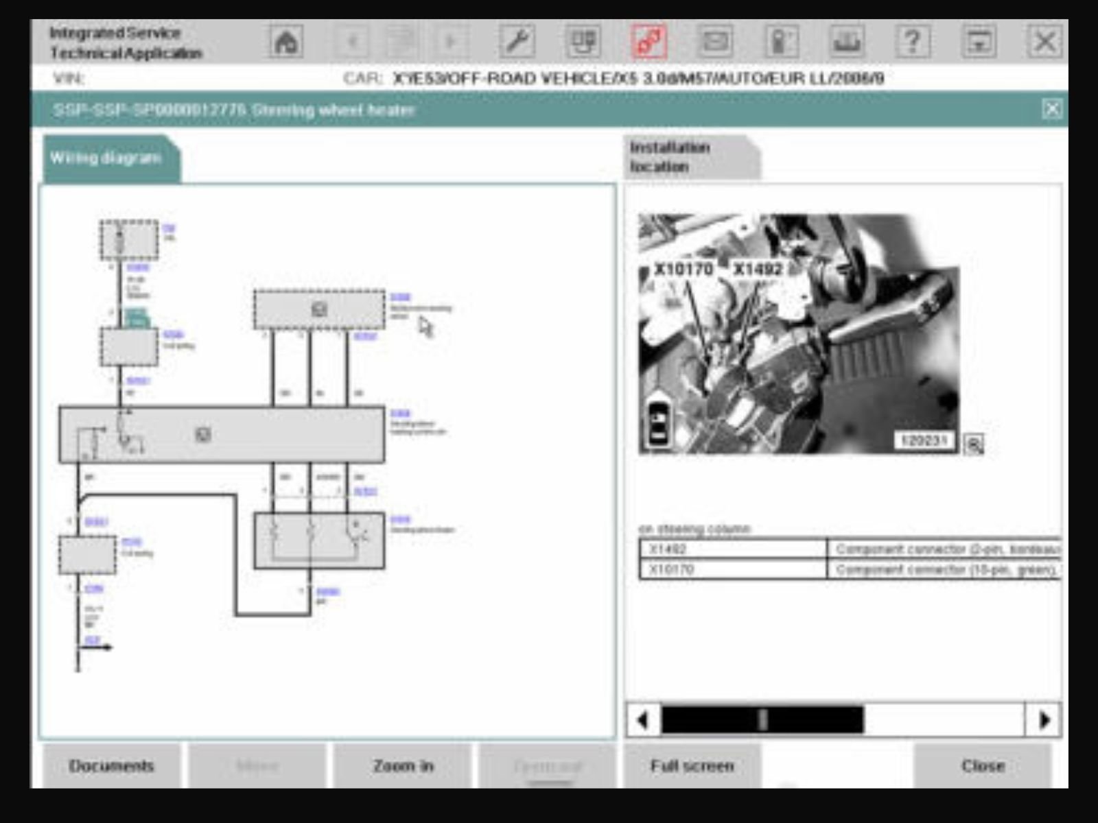 BMW diagnostic scan in progress